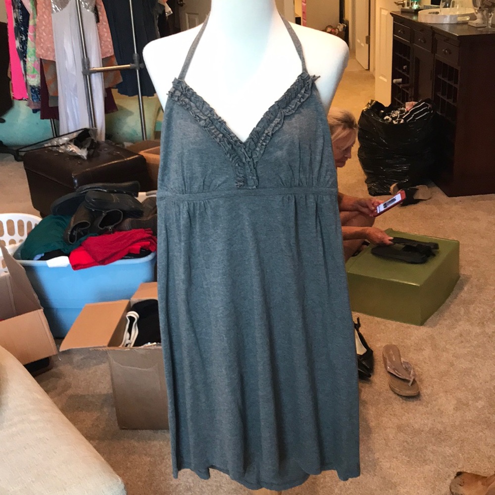 Express grey halter dress